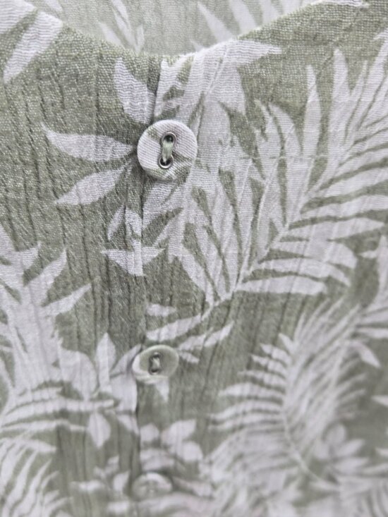 Anthropologie Mine White Green Floral Buttons Tank Top Small - Picture 5 of 8